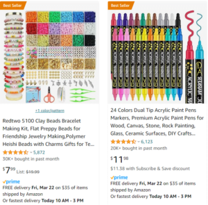 art and crafts supplies
